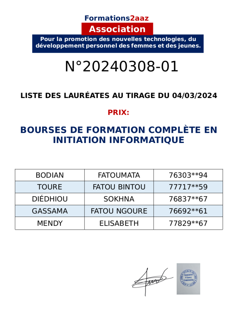 formation initiale en informatique.